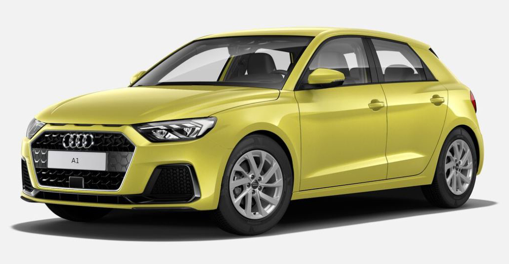 Unser persönlicher Audi A1 Sportback setzt nicht nur mit seinem grell-flippigen Gelb deutliche Akzente.